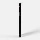 Coque iPhone 12 Fleurs sur fond noir (Côté droit)