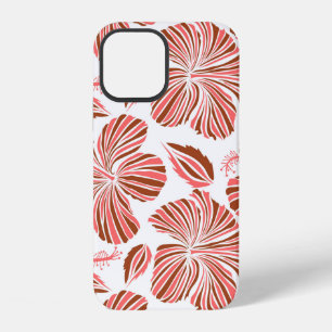 Coque iPhone 12 Fleurs tropicales naturelles hawaïennes de couleur