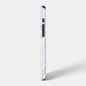 Coque iPhone 12 Flocon de neige blanc fractal (Côté gauche)