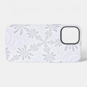 Coque iPhone 12 Flocon de neige blanc fractal (Verso Horizontal)
