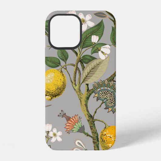 Coque iPhone 12 Floral seamless pattern. Botanical wallpaper. Plan (Verso)
