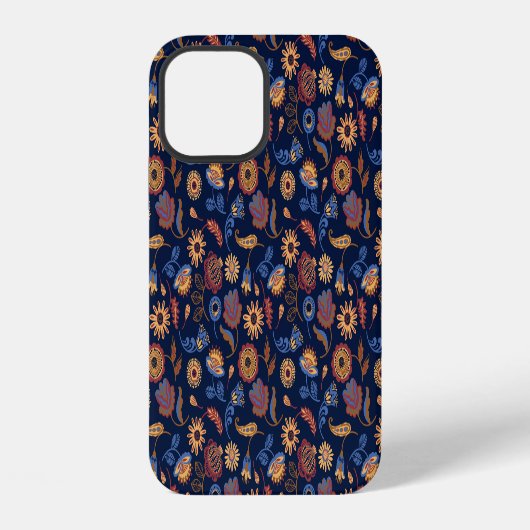Coque iPhone 12 Folk Rustique Floral (Verso)