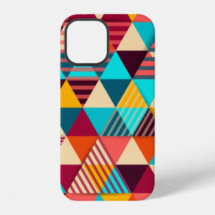 Coque iPhone 12 Fond abstrait avec des formes triangulaires. Moder