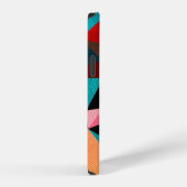 Coque iPhone 12 Fond abstrait avec des triangles et des géométries (Côté droit)
