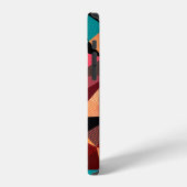 Coque iPhone 12 Fond abstrait avec des triangles et des géométries (Côté gauche)