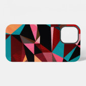 Coque iPhone 12 Fond abstrait avec des triangles et des géométries (Verso Horizontal)