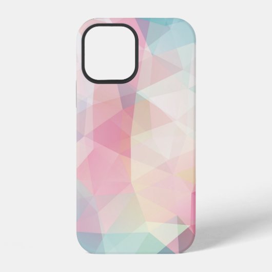 Coque iPhone 12 fond abstrait composé de trianglesfond (Verso)