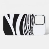 Coque iPhone 12 Fond abstrait de vagues. Illusion optique 3D- (Verso Horizontal)