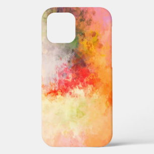 Coque iPhone 12 Fond abstrait peint brossé. Coup de pinceau