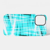 Coque iPhone 12 Fond bleu dynamique rayé Case-Mate iPhone (Verso Horizontal)