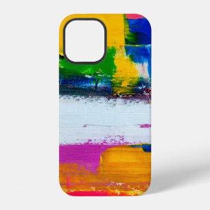 Coque iPhone 12 Fond d'art abstrait. Art moderne. Multicolore
