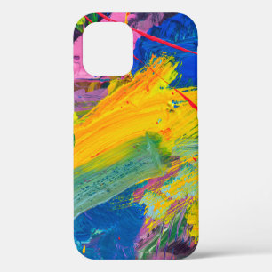 Coque iPhone 12 Fond d'art abstrait. Fond peint à la main.