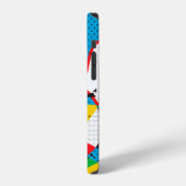 Coque iPhone 12 fond d'art pop (Côté gauche)