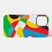 Coque iPhone 12 fond d'art pop (Verso Horizontal)