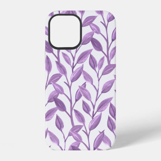 Coque iPhone 12 Fond de feuilles de papier numérique (Verso)