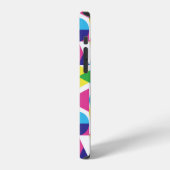 Coque iPhone 12 Fond de formes transparentes rétro (Côté gauche)