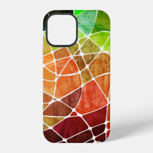 Coque iPhone 12 fond de grunge géométrique abstraitabstrait, vieil
