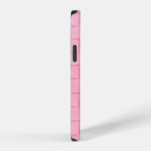 Coque iPhone 12 Fond de mur en brique rose pastel. re (Côté droit)