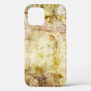 Coque iPhone 12 Fond de mur endommagé abstrait, vieilli, architect