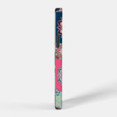 Coque iPhone 12 Fond de patchwork sans couture avec paisley et fle (Côté droit)