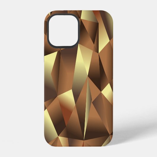 Coque iPhone 12 Fond de polygone : Art texturé abstrait (Verso)