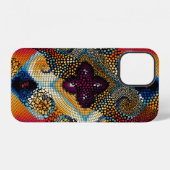 Coque iPhone 12 Fond de texture sans couture orné. Vagues diagonal (Verso Horizontal)