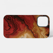 COQUE iPhone 12 FOND D'ÉCRAN ABSTRAIT ROUGE ET GRIS (Verso Horizontal)