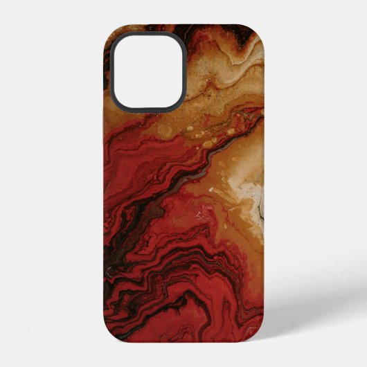 COQUE iPhone 12 FOND D'ÉCRAN ABSTRAIT ROUGE ET GRIS (Verso)