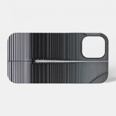 COQUE iPhone 12 FOND D'ÉCRAN NUMÉRIQUE ABSTRAIT GRIS (Verso Horizontal)