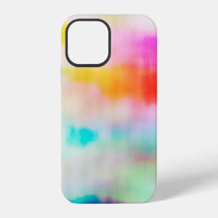 Coque iPhone 12 Fond d'illustration abstraite colorée vintage.