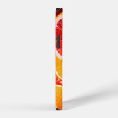 Coque iPhone 12 Fond d'orange et de pamplemousse frais et mûrs (Côté droit)