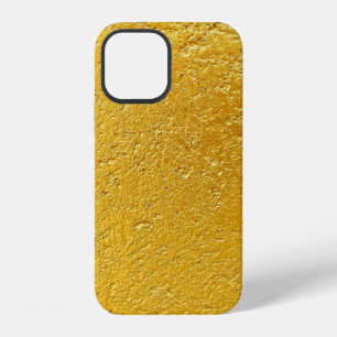 Coque iPhone 12 Fond et texture abstraits de grunge or ou feuille