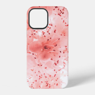 Coque iPhone 12 Fond floral abstrait de fleurs roses sur passé