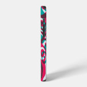 Coque iPhone 12 Fond funky acide psychédélique continu. (Côté gauche)