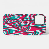 Coque iPhone 12 Fond funky acide psychédélique continu. (Verso Horizontal)