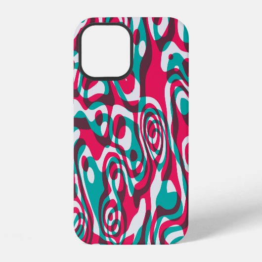 Coque iPhone 12 Fond funky acide psychédélique continu. (Verso)