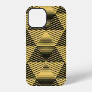 Coque iPhone 12 Fond géométrique abstrait. Maille hexagonale avec