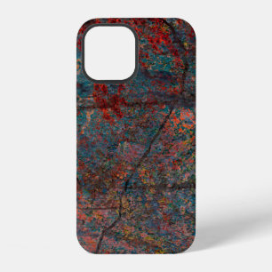 Coque iPhone 12 Fond grunge multicolore abstrait avec texture colo