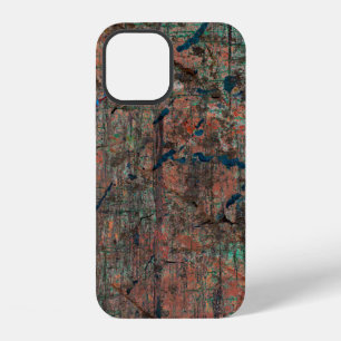 Coque iPhone 12 Fond grunge multicolore abstrait avec texture colo