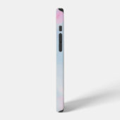 COQUE iPhone 12 FOND MARBRÉ ROSE ET BLEU (Côté gauche)