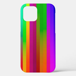 Coque iPhone 12 fond simple de lignes verticales parallèles. abstr