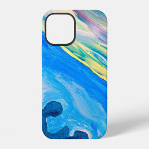Coque iPhone 12 Fond texturé coloré, fragment d'un acr