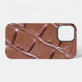 Coque iPhone 12 Fond texturé en cuir de crocodile abstrait, ani (Verso Horizontal)
