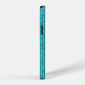 Coque iPhone 12 Fond Turquoise (Côté droit)