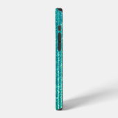 Coque iPhone 12 Fond Turquoise (Côté gauche)