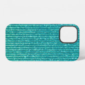 Coque iPhone 12 Fond Turquoise (Verso Horizontal)