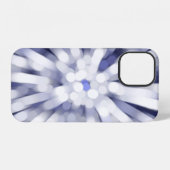 Coque iPhone 12 fond violet abstrait. étoile d'explosion fractale (Verso Horizontal)