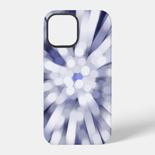 Coque iPhone 12 fond violet abstrait. étoile d'explosion fractale (Verso)