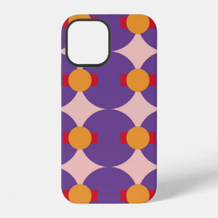Coque iPhone 12 Forme géométrique motif rétro design abstrait vint