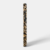 Coque iPhone 12 Fourrure de Léopard Africain : Texture Animale Tra (Côté gauche)